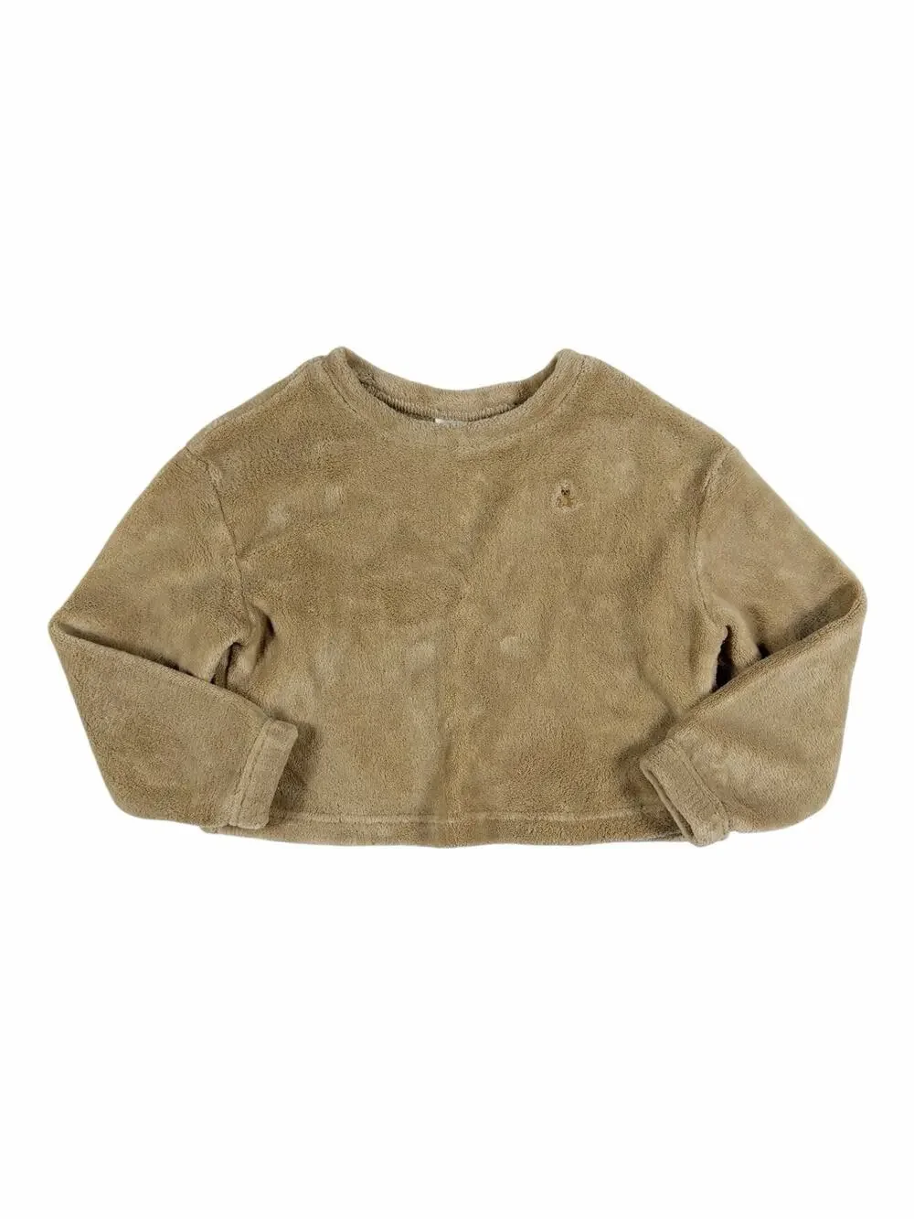 Gap Kids Cozy Plush Sleep Top Tan Girls Size 6 Soft Fleece Pajama Shirt